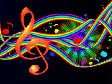 Colorful Background Music clipart