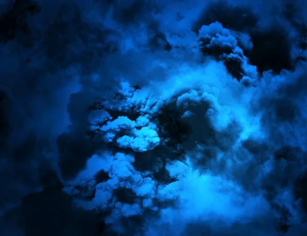 Tmavě modrá grunge mraky — Stock fotografie