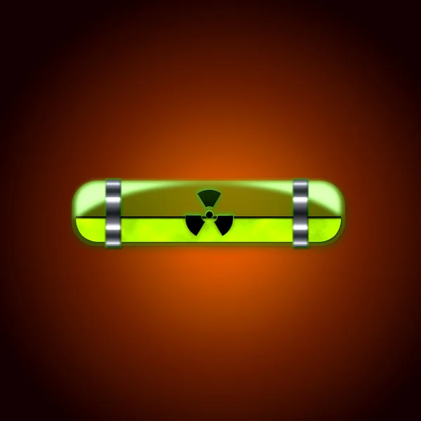 Radioactieve knop — Stockfoto