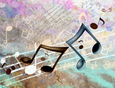 MUSICAL BACKGROUND Grunge clipart