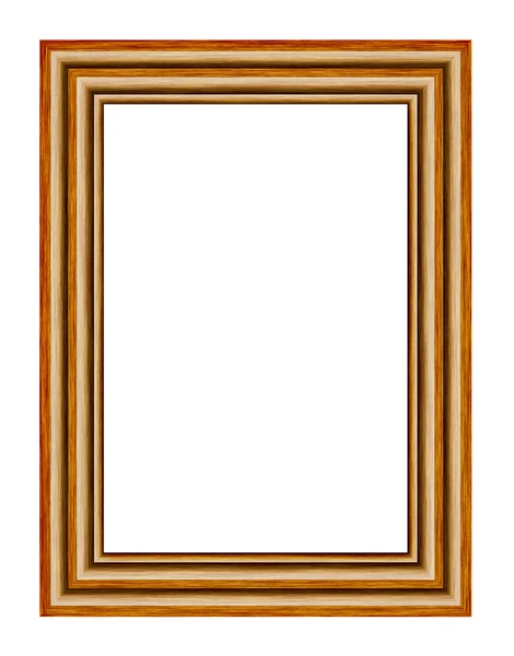 白色背景的木制框架 — 图库照片