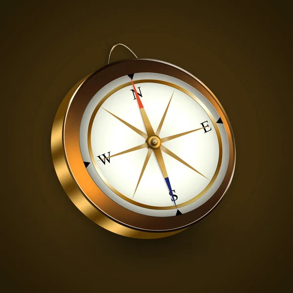 Zlatý kompas — Stock fotografie