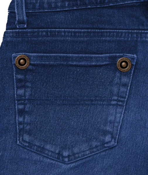 Jeans Textur mit Nieten an der Tasche — Stockfoto