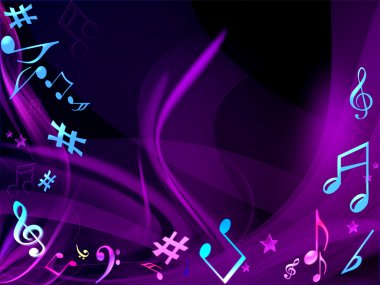 COLOURFUL MUSICAL BACKGROUND clipart