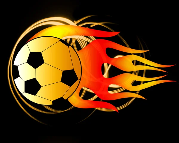 Ateşli futbol — Stok fotoğraf