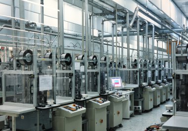 Machines producing electronic parts clipart