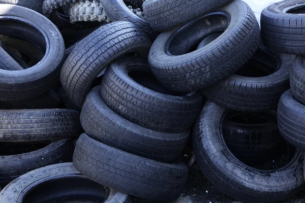 Переработанные шины — стоковое фото