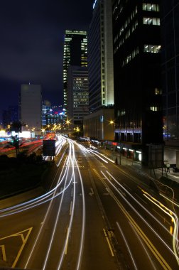 hong kong şehir merkezinde trafik