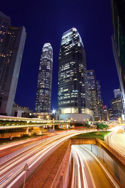 Yol ve trafik hong kong kent merkezinde — Stok fotoğraf