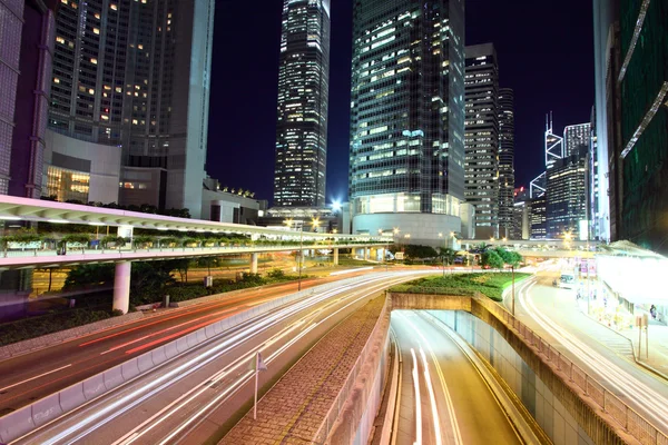 Carretera y tráfico en el centro de Hong Kong —  Fotos de Stock