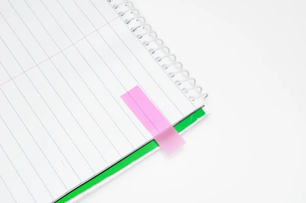 Notebook with memo — Stock Photo, Image