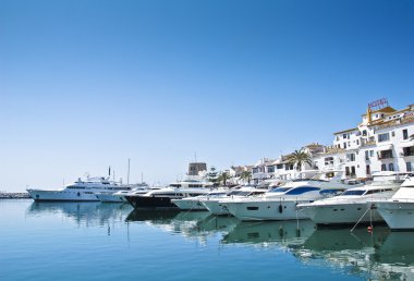 Luxury yacht's in Spain clipart