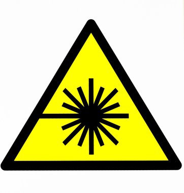 Lazer uyarı tehlike işareti