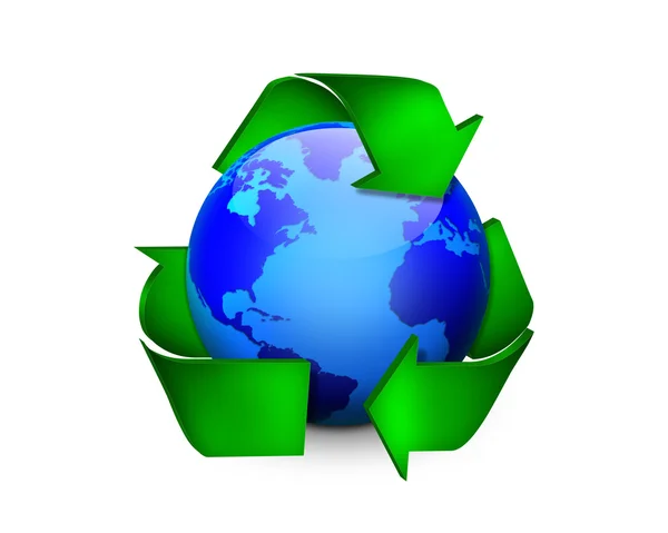 リサイクル地球 — ストック写真