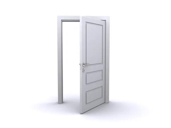 Açık Beyaz Kapı Render — Stok fotoğraf