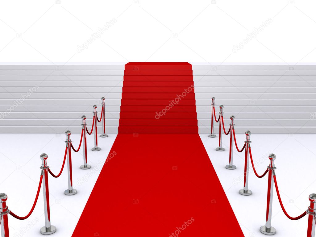 Stairs and red carpet