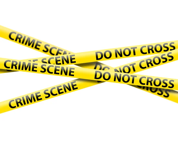 Crime Scene Tape Isolated White Background — Stock Photo, Image