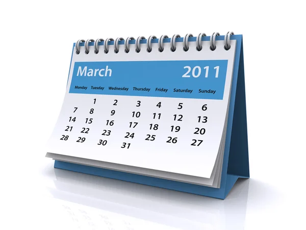 stock image March 2011 calendar