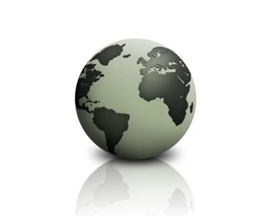 World globe on a white backgroiund clipart