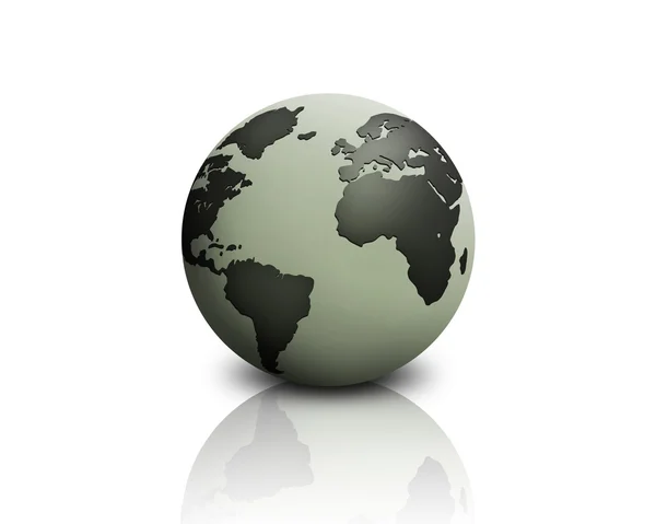 World Globe White Backgroiund — Stock Photo, Image