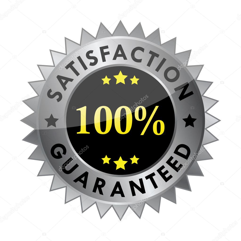 100% satisfaction guaranteed label (vector)