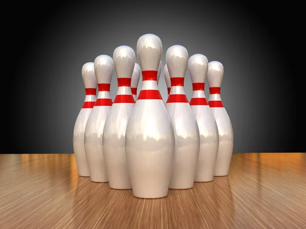 Épingles de bowling — Photo