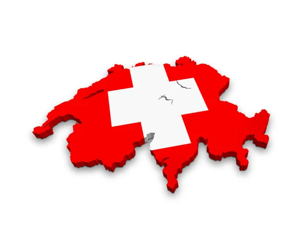 Mapa Szwajcarii (Szwajcaria) — Zdjęcie stockowe