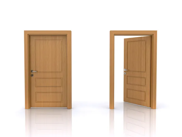Open and closed doors — Stock Photo, Image