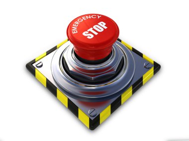 Emergency stop button clipart