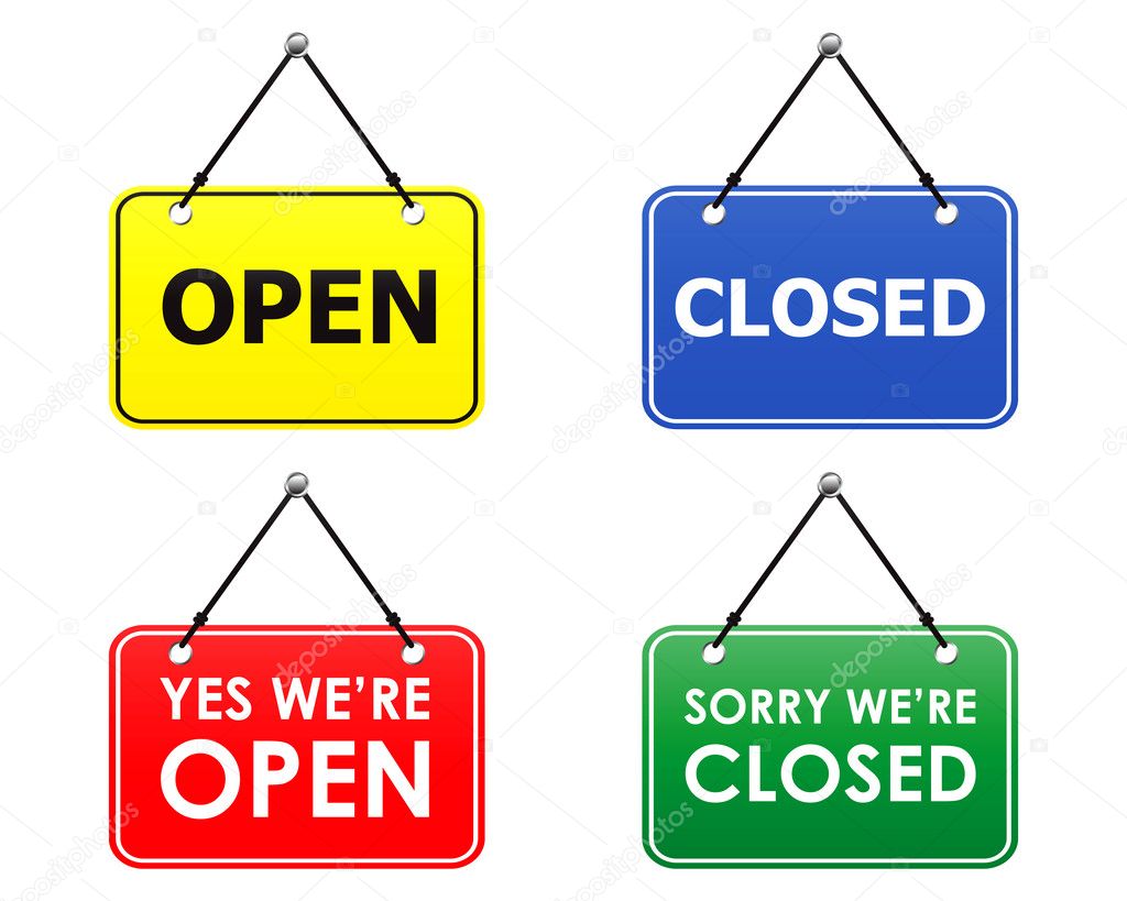 Open and closed signs