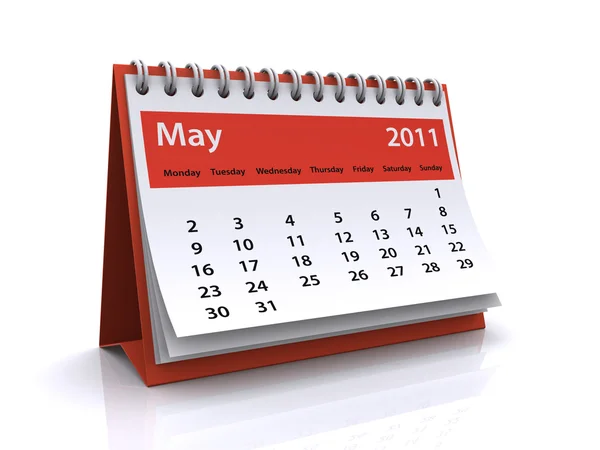 Maio 2011 calendário — Fotografia de Stock
