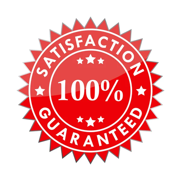 100% di soddisfazione etichetta garantita — Vettoriale Stock