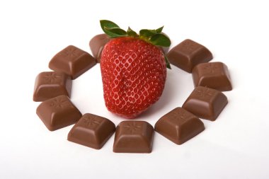 Chocolate around strawberry clipart