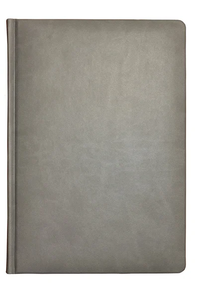 Livro coberto de couro cinza — Fotografia de Stock