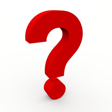 3d question sign clipart