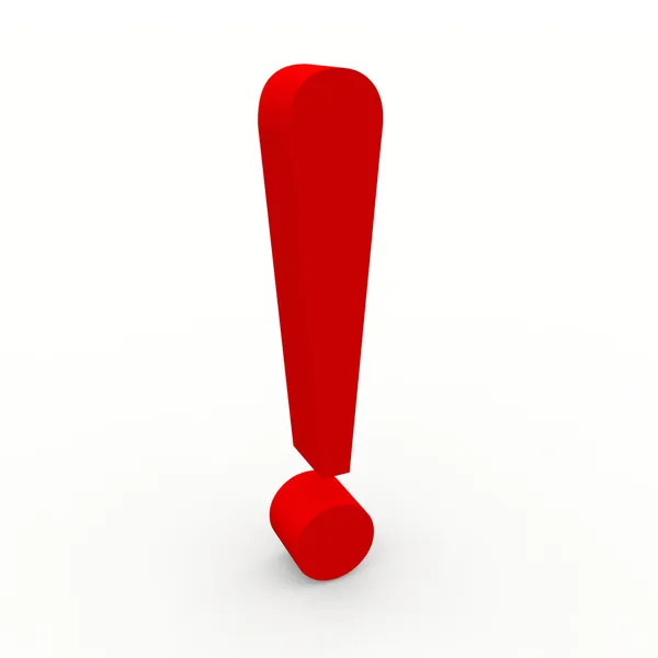 3d exclamation point — Stock Photo, Image