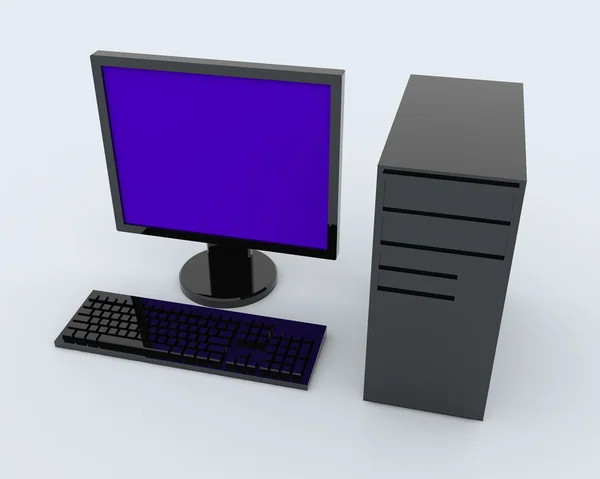 Computador isolado — Fotografia de Stock