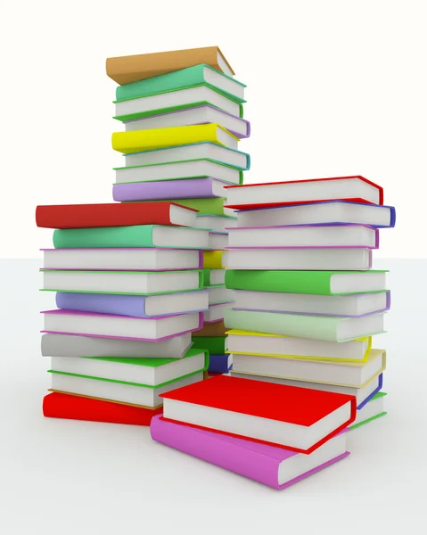 Pile di libri colorati — Foto Stock