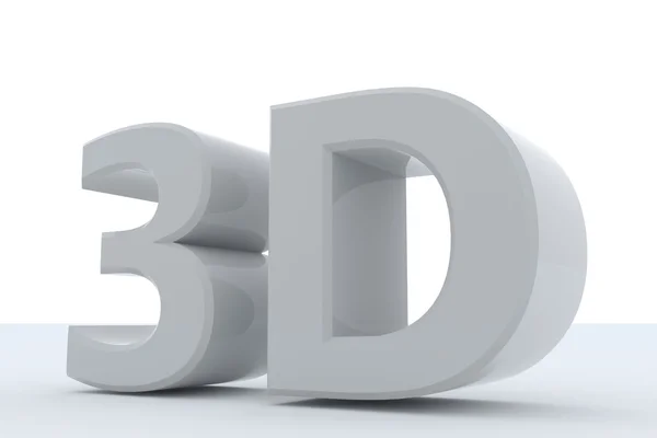 Branco brilhante palavra 3D — Fotografia de Stock