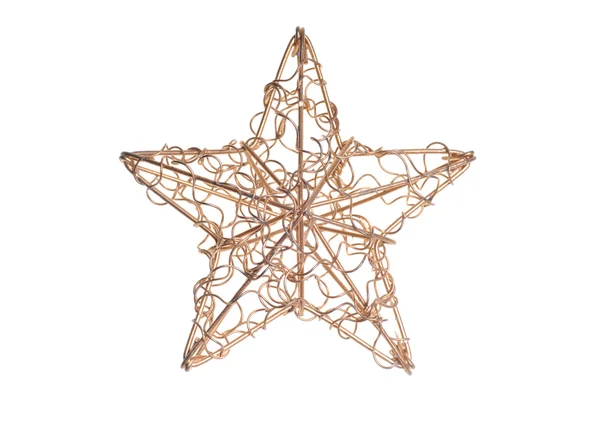 Металлическая Звезда Рождественское Украшение — стоковое фото