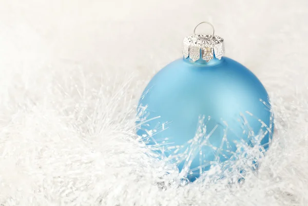 Powder Blue Christmas Decoration White Garland — Stock Photo, Image