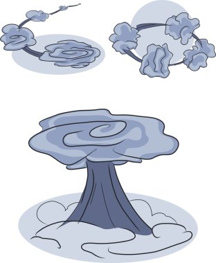 Set of smoke effects