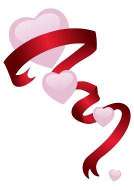 Hearts and tape clipart