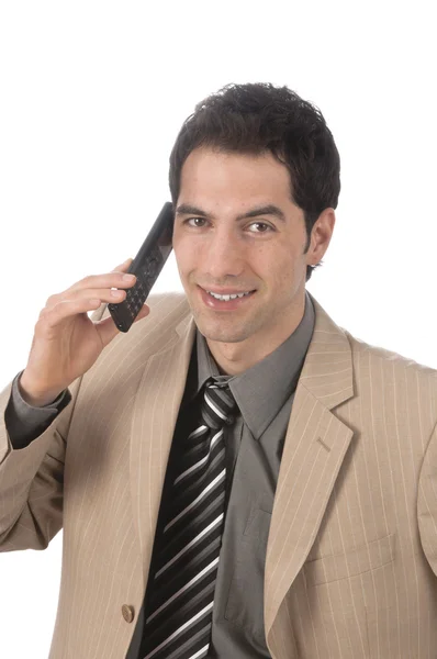 Üzletember, a telefon — Stock Fotó