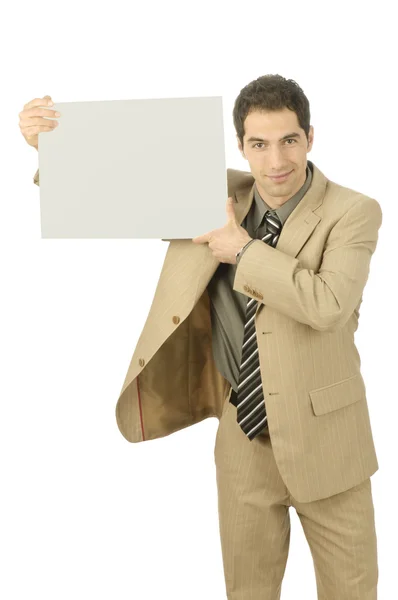 Manager with emtpy plate — Stock Photo, Image