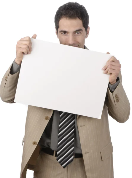 Manager with emtpy plate — Stock Photo, Image
