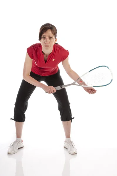 Jugando squash — Foto de Stock