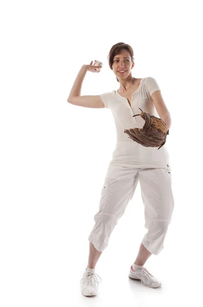 棒球女孩 — 图库照片