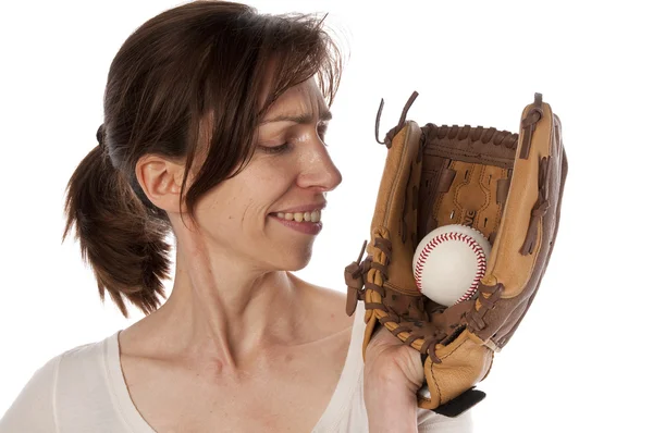 Baseball dívka — Stock fotografie