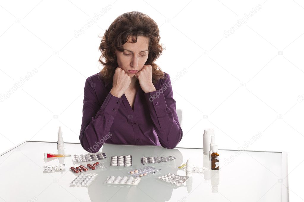 Grown woman refuses medication